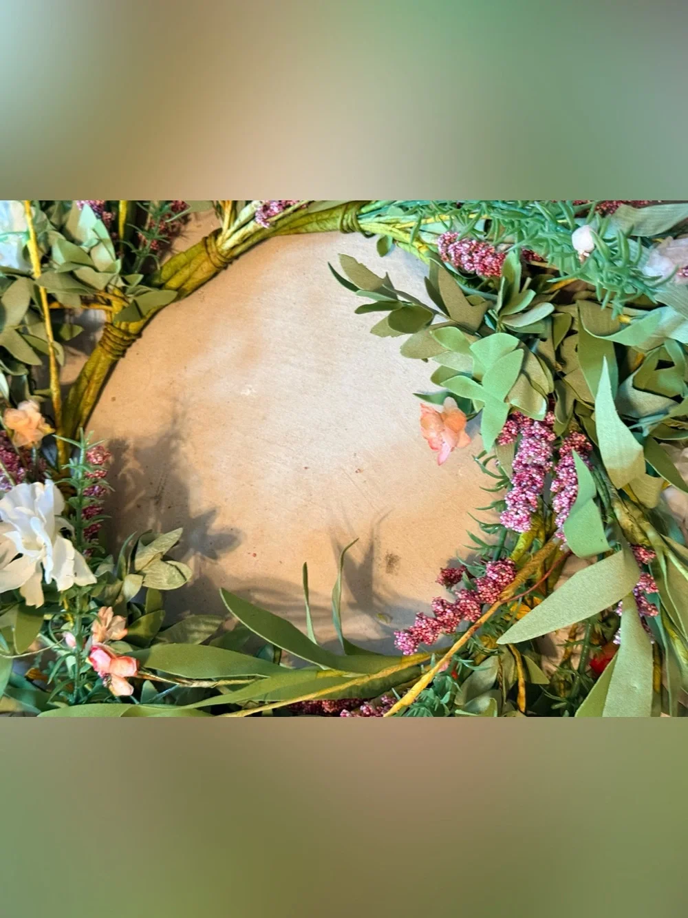 Lavender & Greenery Holiday Wreath - Elegant colors Door Decor 12” center